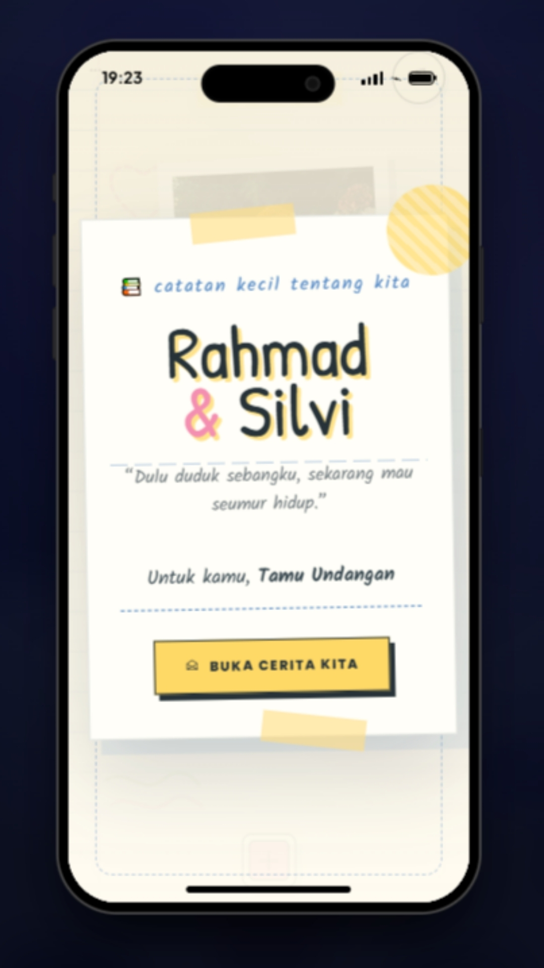 Tema Cinta dari Bangku Sekolah — undangan digital Wedding & Pernikahan