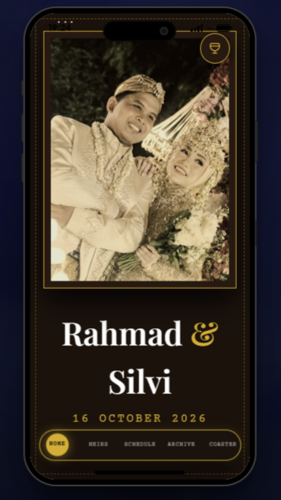 Tema Cognac Club — undangan digital Wedding & Pernikahan
