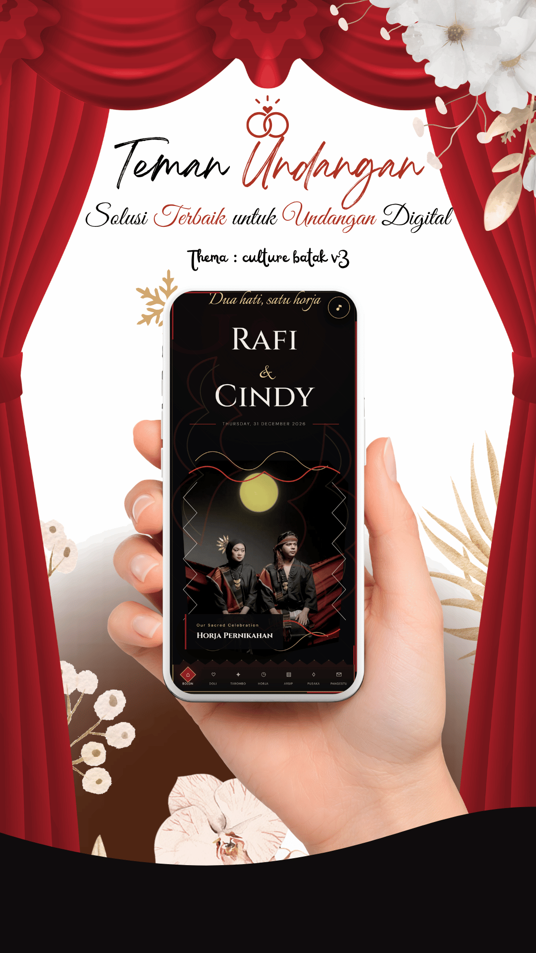 Tema culture batak v3 — undangan digital Adat & Tradisional