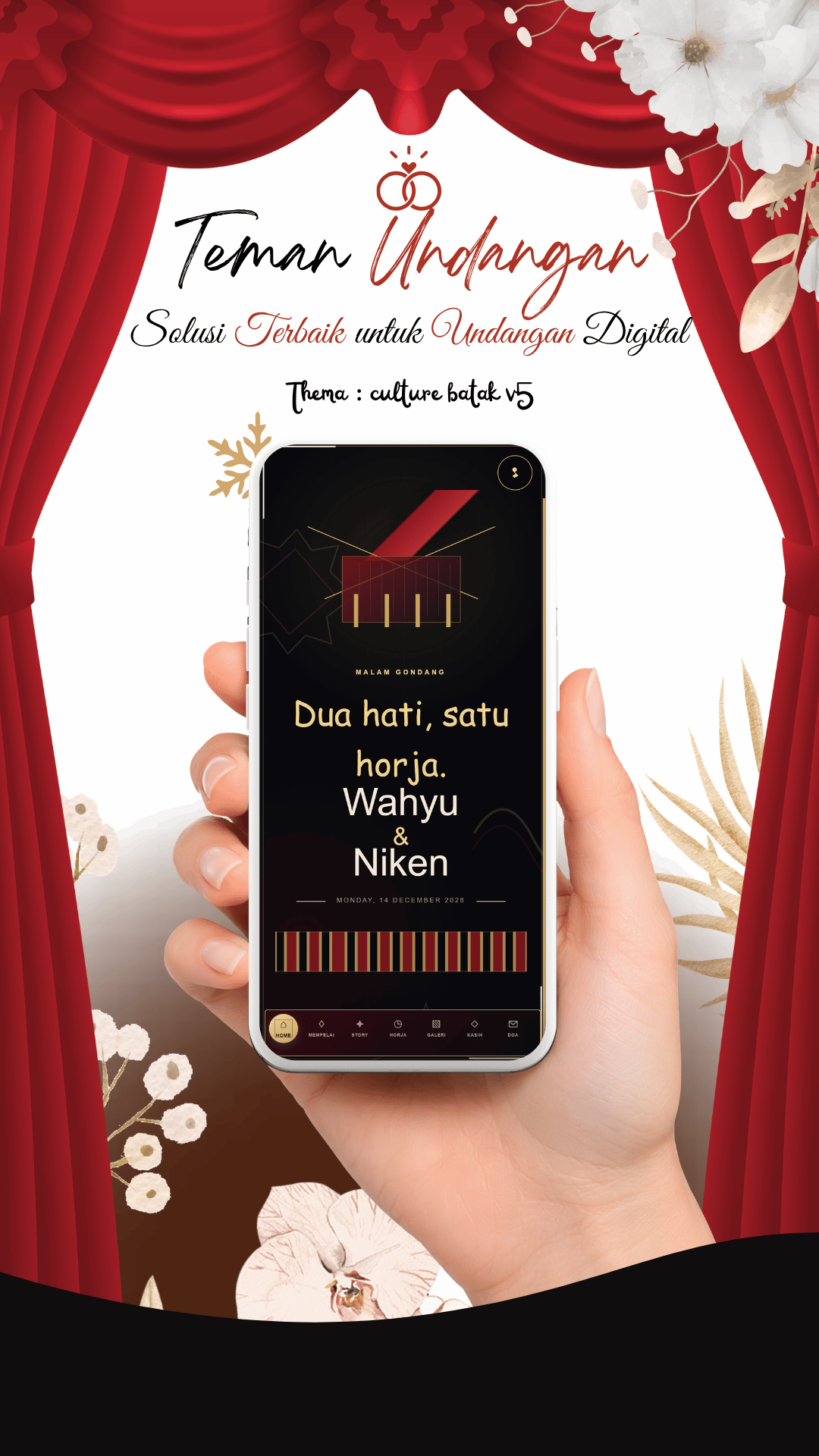 Tema culture batak v5 — undangan digital Adat & Tradisional