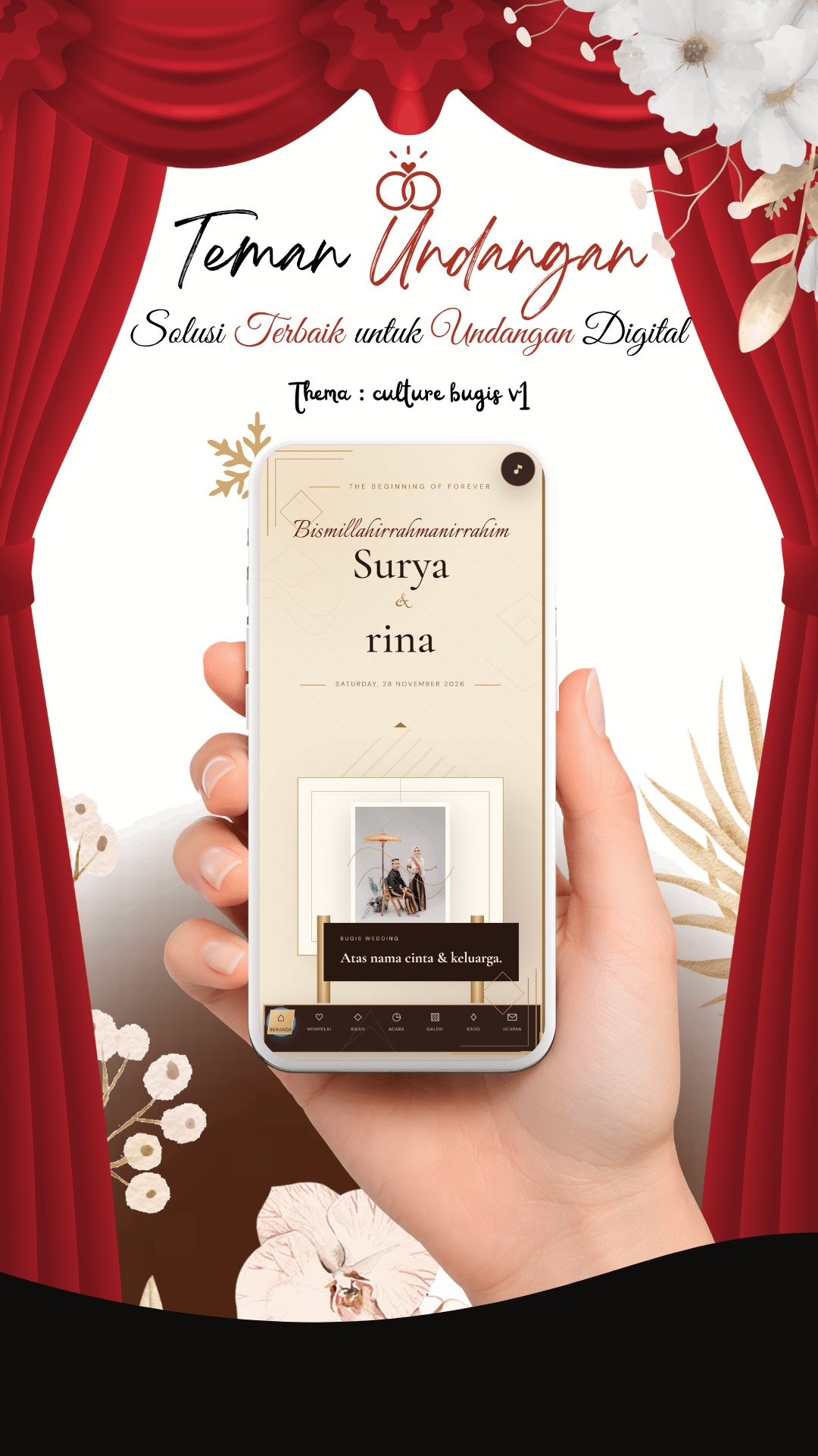 Tema culture bugis v1 — undangan digital Adat & Tradisional