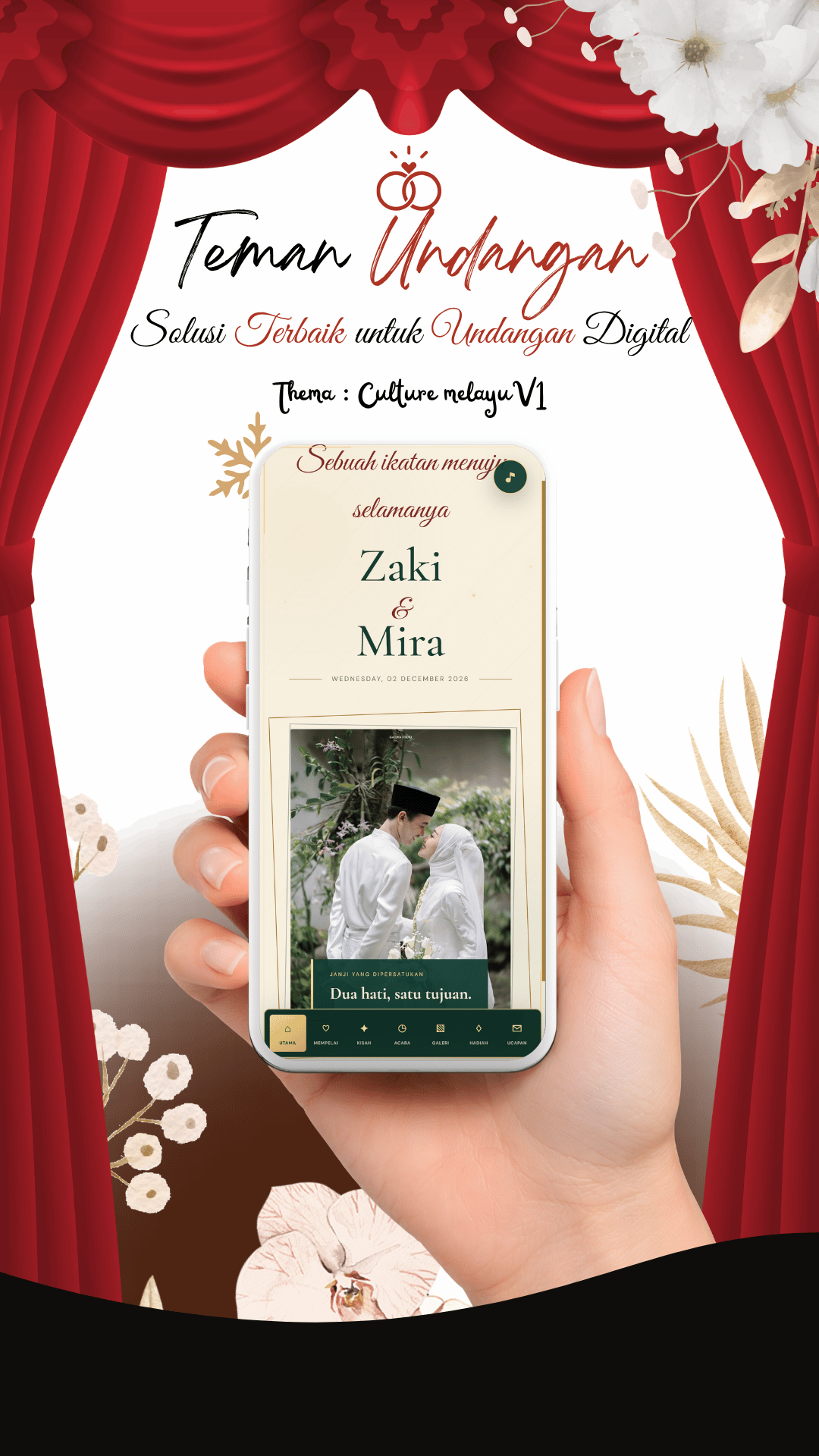 Tema culture melayu v1 — undangan digital Adat & Tradisional