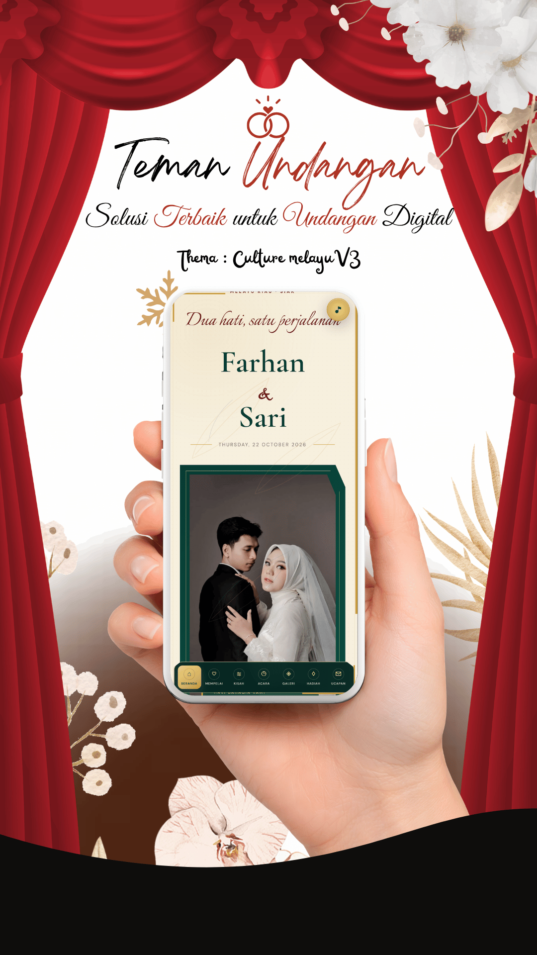 Tema Culture Melayu v3 — undangan digital Adat & Tradisional