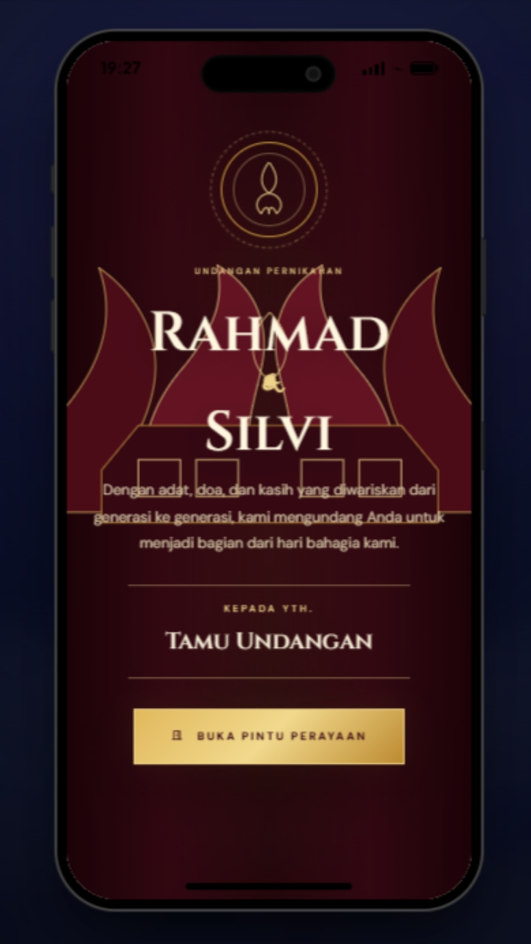 Tema Culture Minangkabau v3 — undangan digital Adat & Tradisional