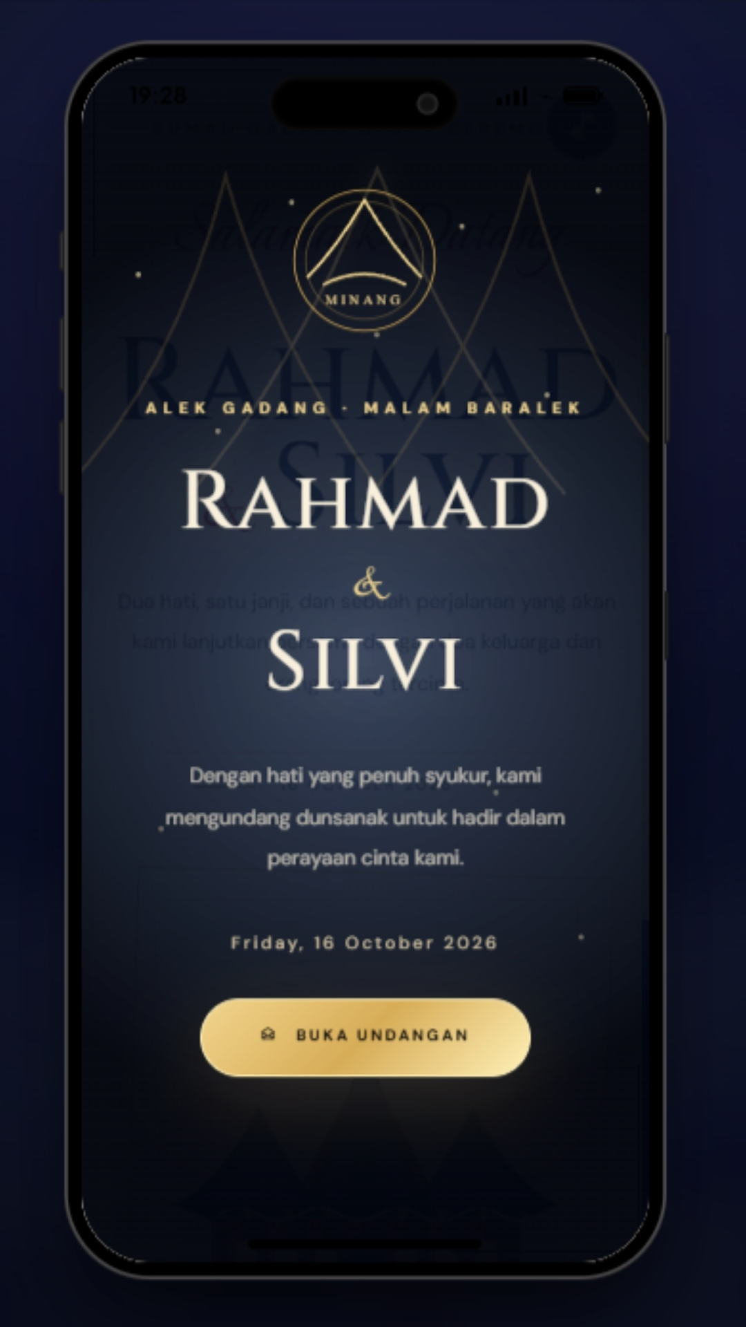 Tema Culture minangkabau v4 no foto — undangan digital Adat & Tradisional