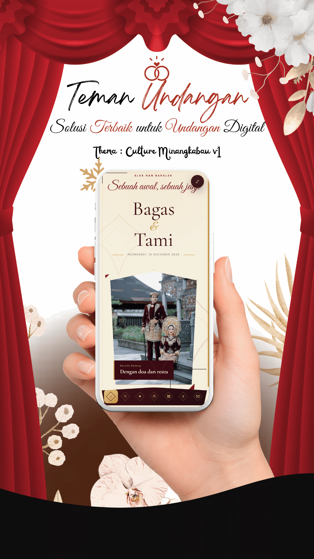 Tema Culture Minangkabau v1 — undangan digital Adat & Tradisional