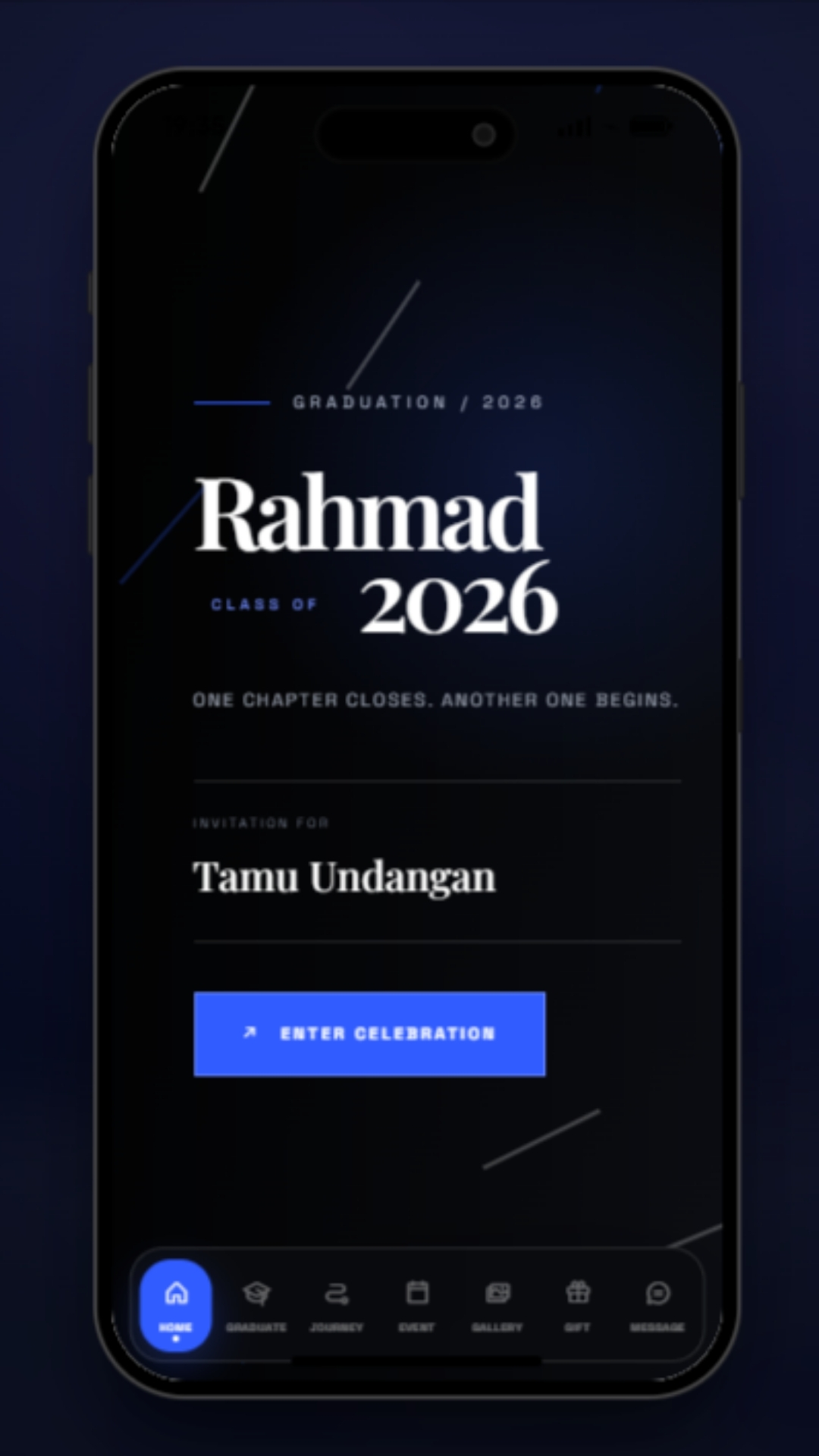 Tema LUXURY GRADUATION — undangan digital Wedding & Pernikahan