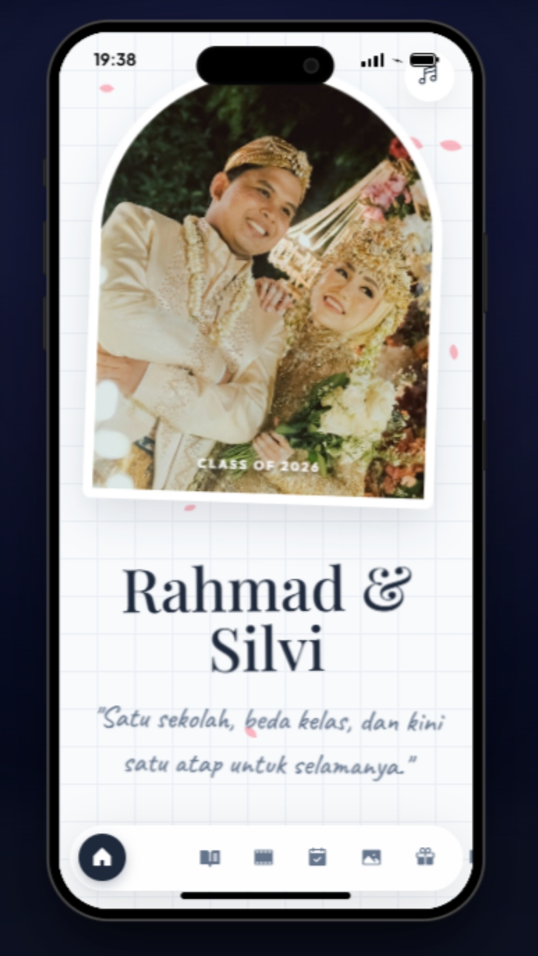 Tema Modern School Romance / Aesthetic Yearbook — undangan digital Wedding & Pernikahan