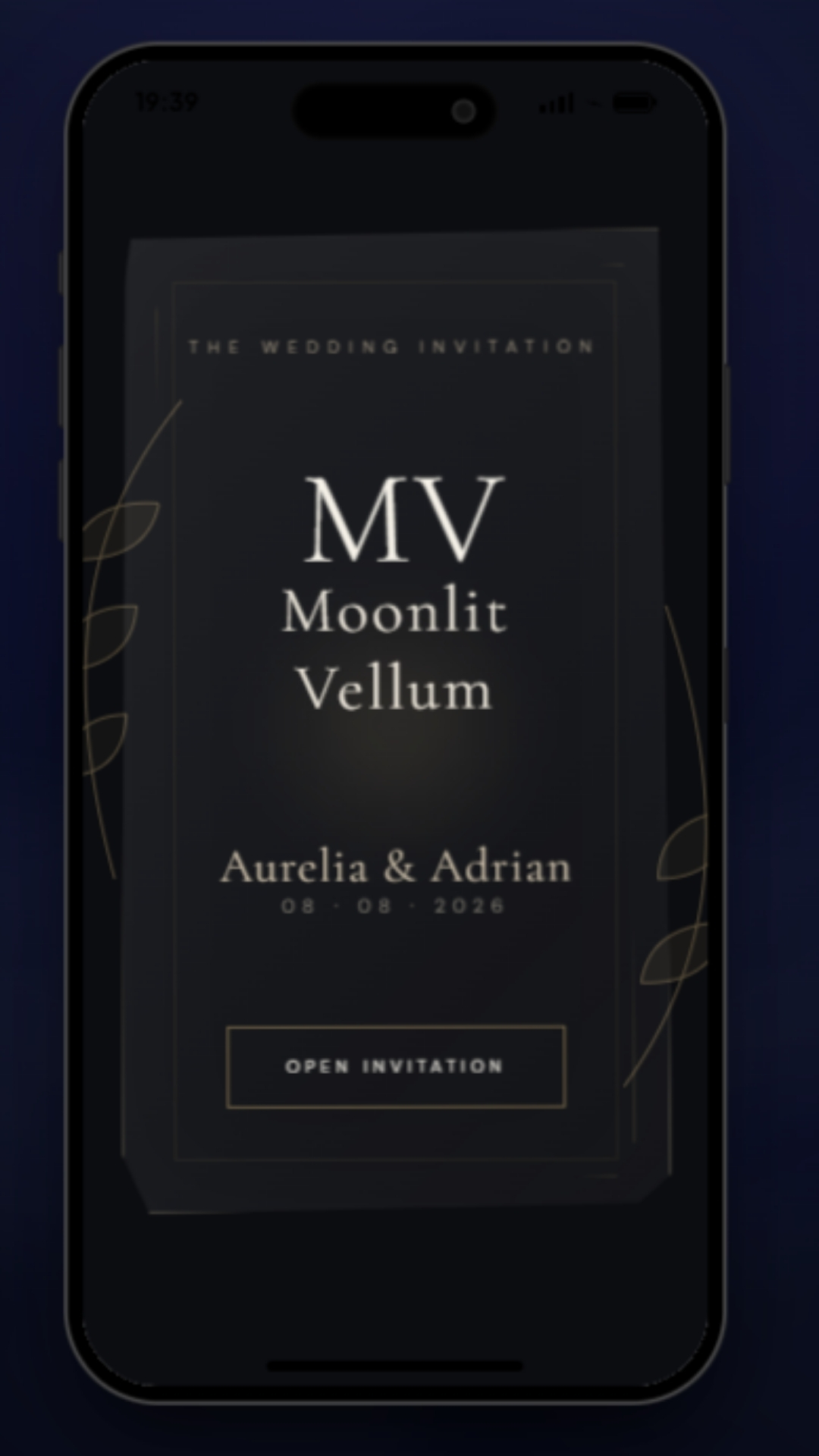 Tema MOONLIT VELLUM ( NO RSVP GIFT ) — undangan digital Wedding & Pernikahan