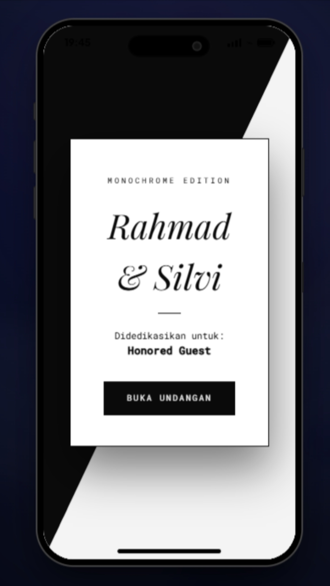 Tema Onyx & Pearl — undangan digital Wedding & Pernikahan