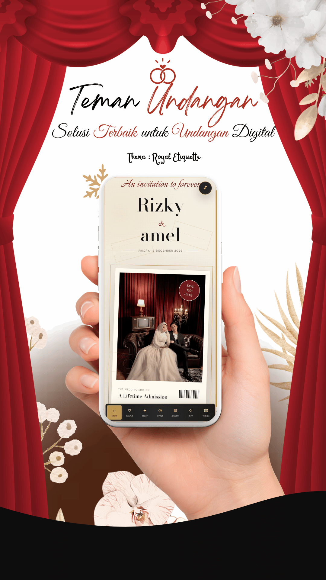 Tema Royal Etiquette — undangan digital Wedding & Pernikahan