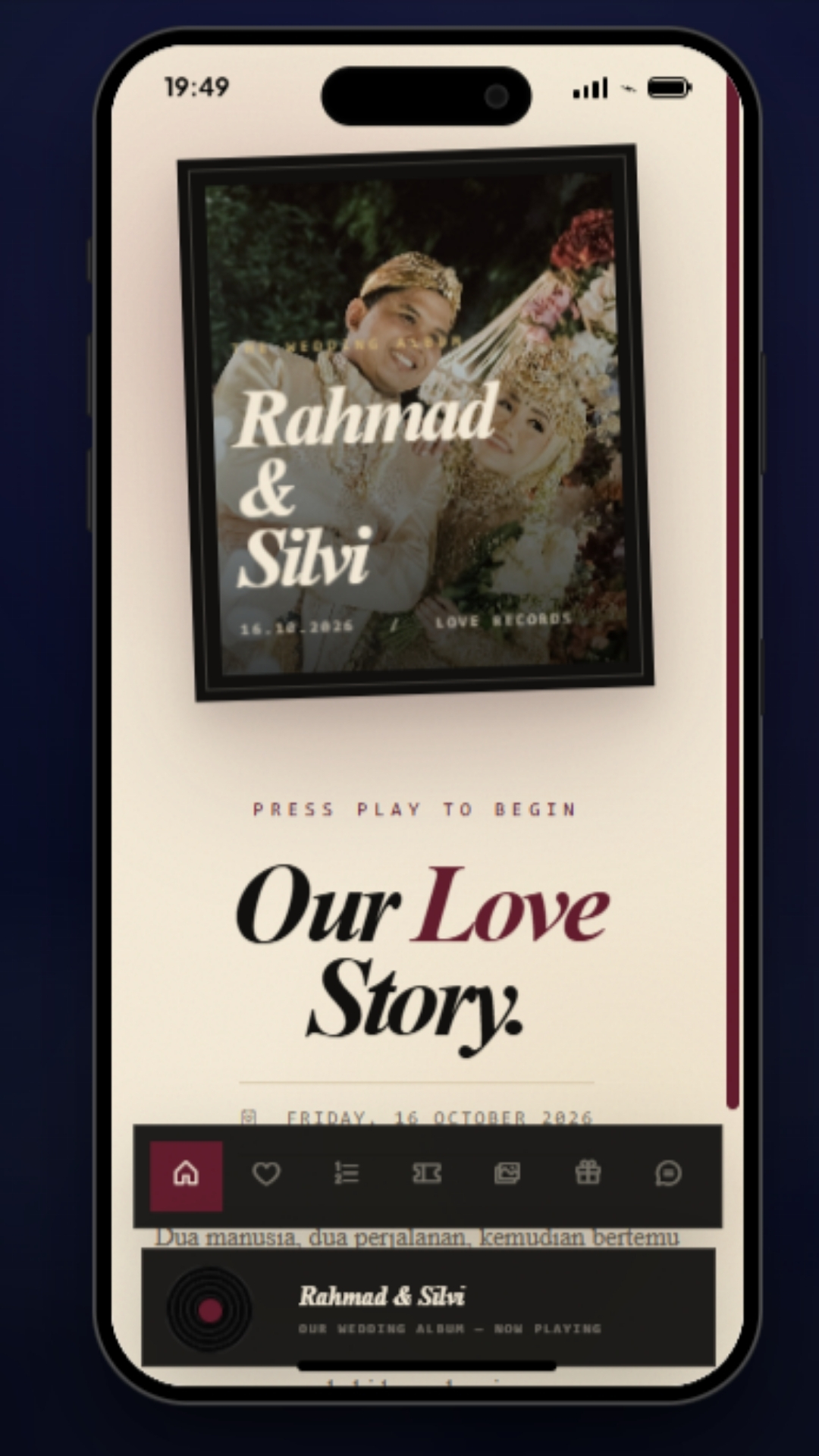 Tema SCREET LOVE — undangan digital Wedding & Pernikahan