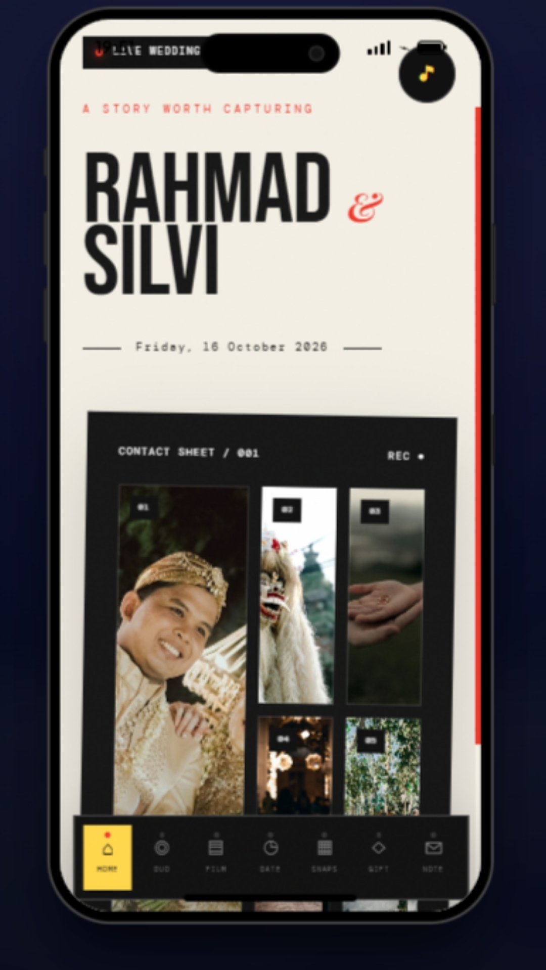 Tema snap photo — undangan digital Wedding & Pernikahan