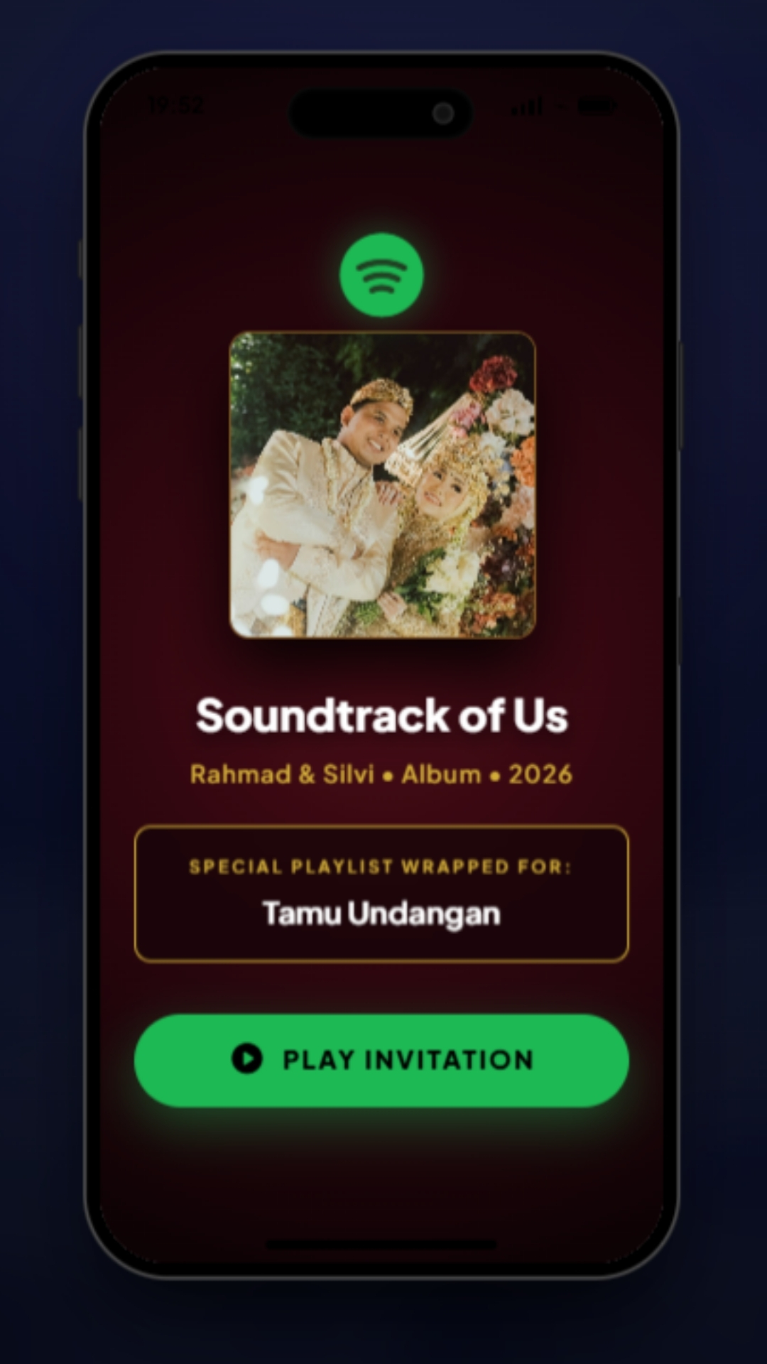 Tema Soundtrack Of Us — undangan digital Wedding & Pernikahan
