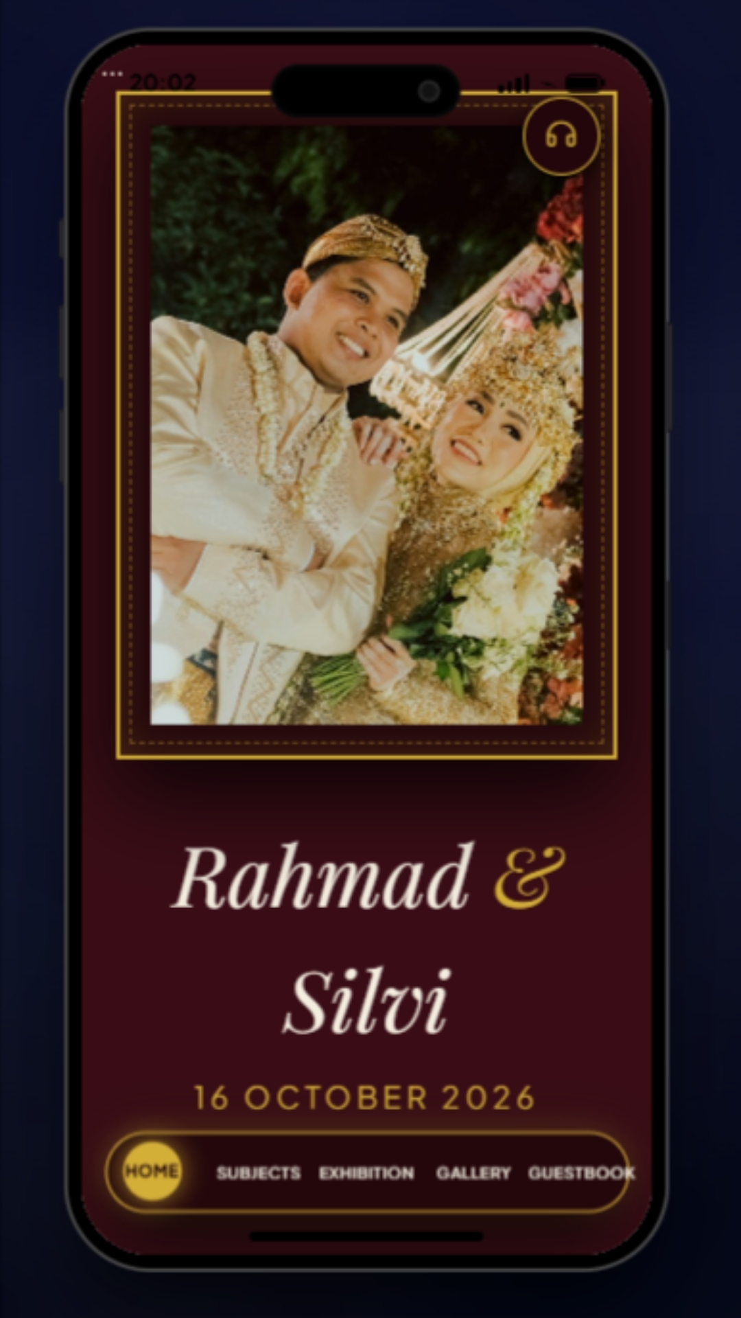 Tema Velvet Galerry — undangan digital Wedding & Pernikahan