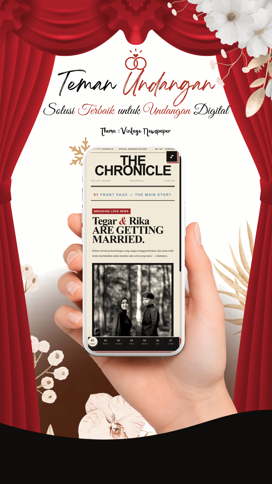 Tema Vintage Newspaper — undangan digital Wedding & Pernikahan